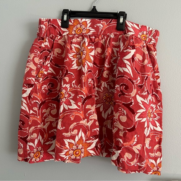 Beautiful soft floral linen blend Loft skirt - Picture 1 of 4